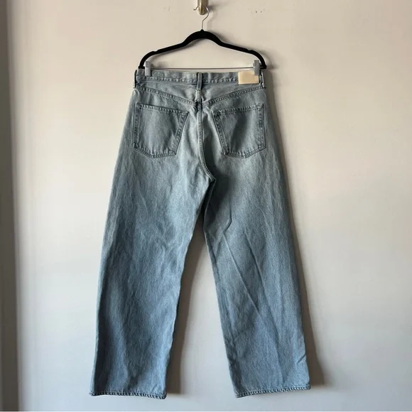 Citizens of Humanity Ayla Baggy Cuffed Crop Jeans Skylight Blue Size 30 - Picture 7 of 10